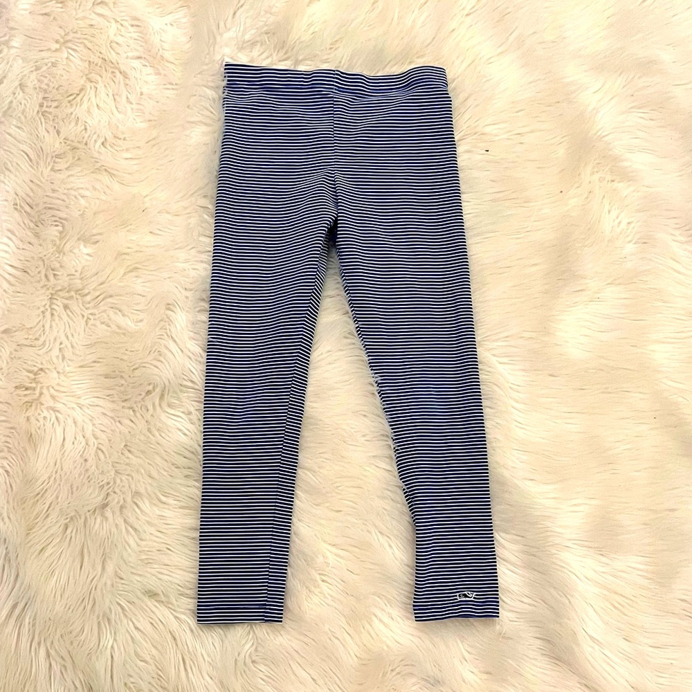 Vineyard Vines girls striped leggings, small (7/8)